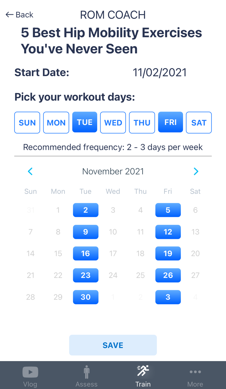 rom coach - 5hme - calendar
